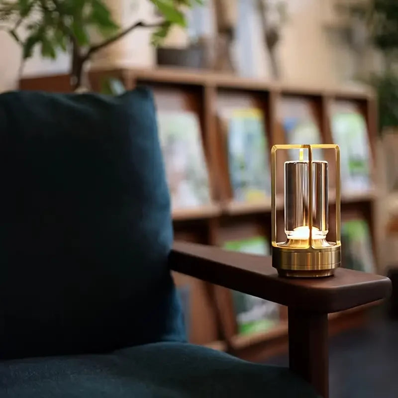 Hot Selling Cordless Aluminum LED Table Lamp Modern Luxury Indoor Outdoor Portable Metal Touch Control Battery Power Restaurant